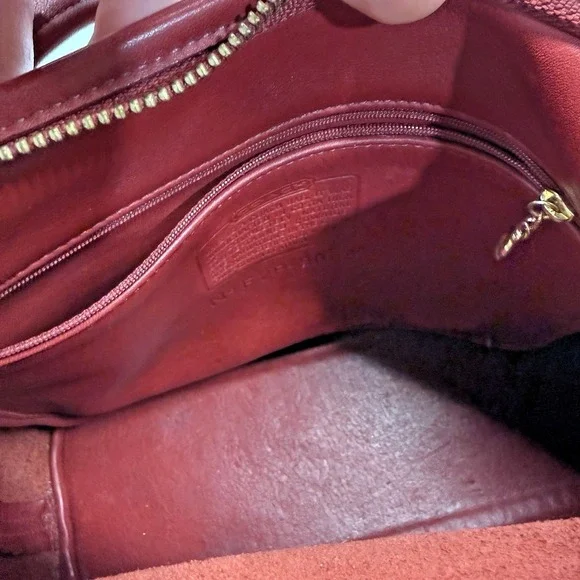 Vintage Coach Legacy Hobo Shoulder Hand Bag Red Leather Costa Rica 9058 Y2K - Picture 13 of 16
